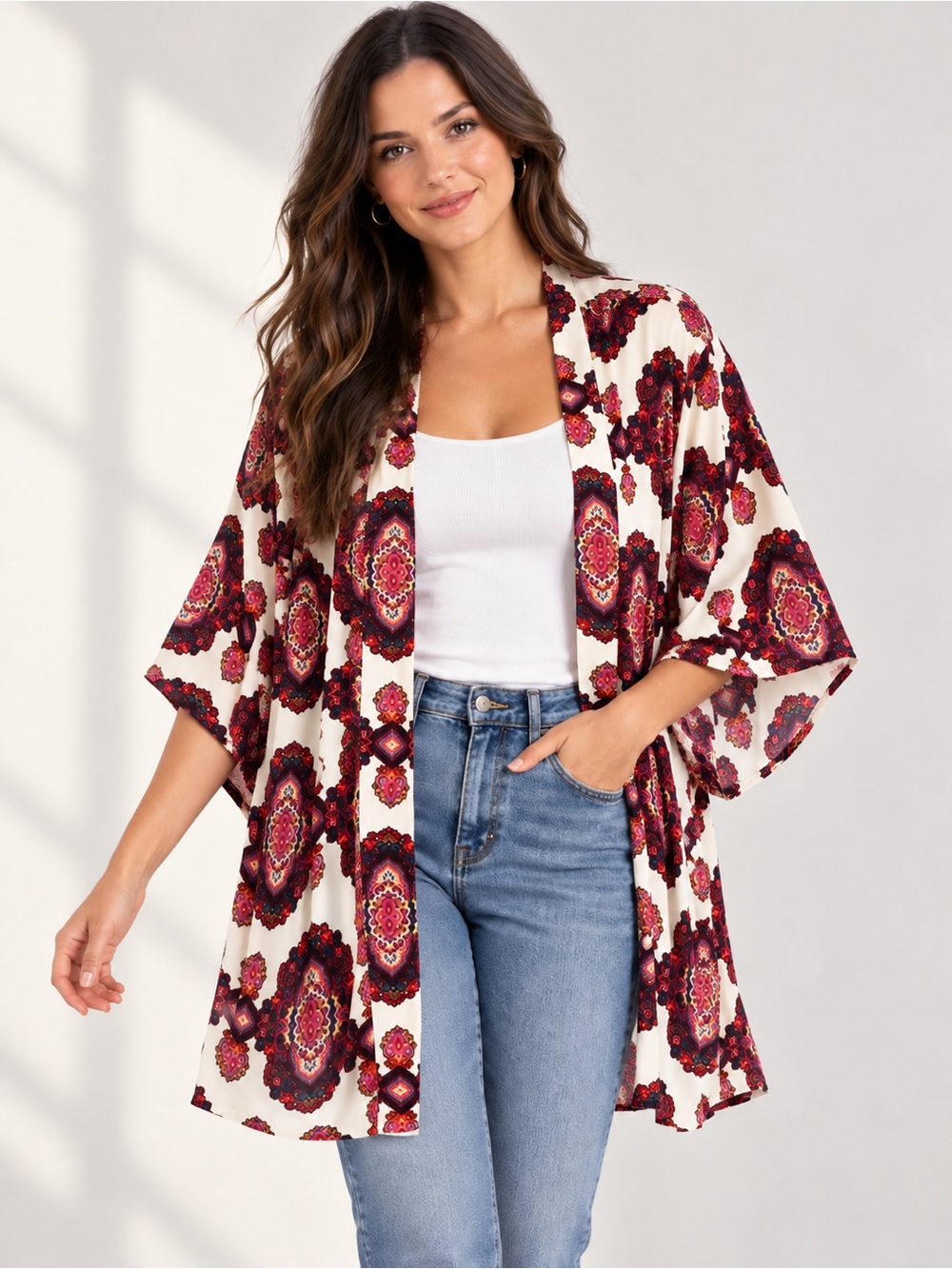 🎉5 for $45🎉 NY Collection open top kimono size XL